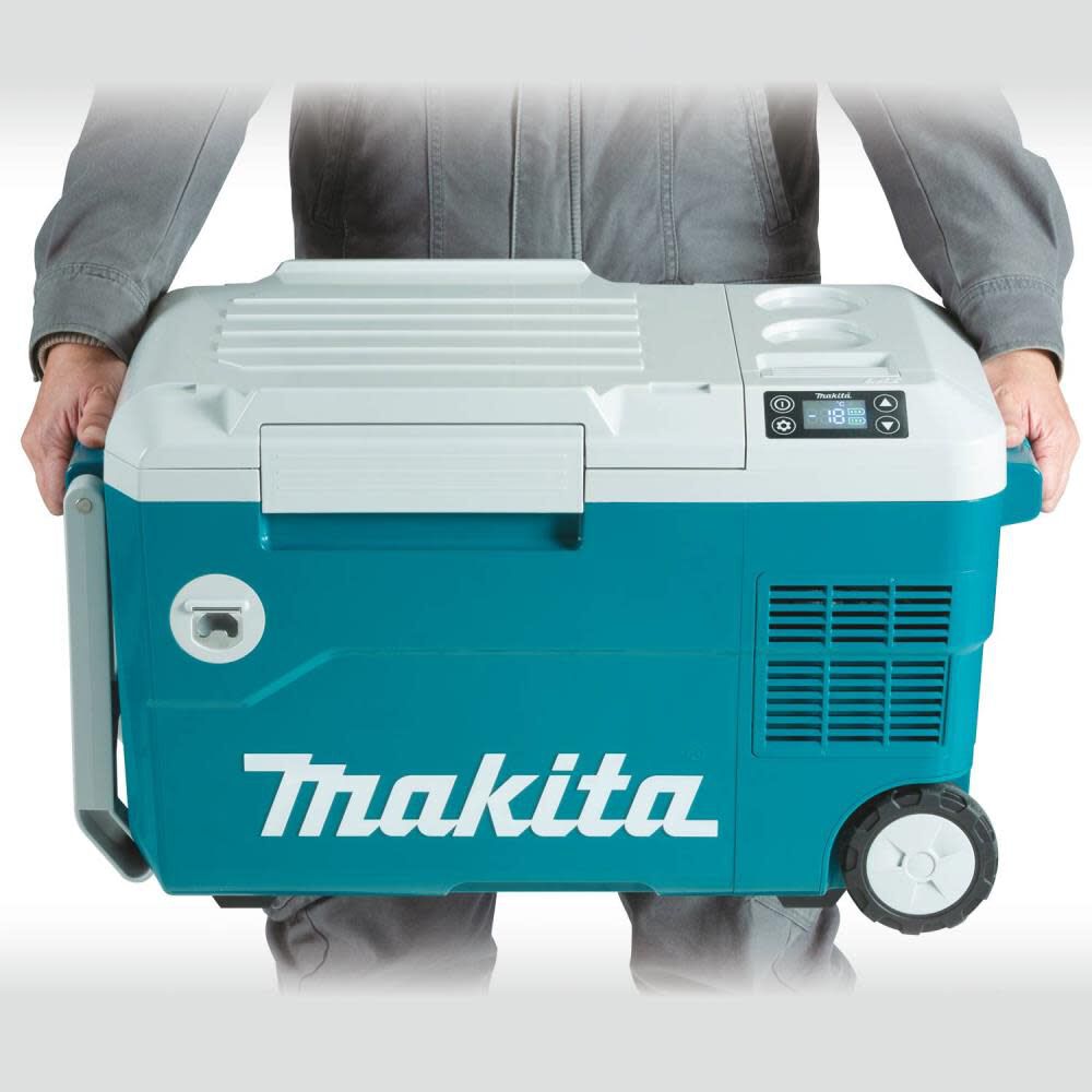 Makita 18V X2 LXT Cooler/Warmer Box DCW180Z – 12V/24V Car & AC Powered, 4 Cooling + 2 Warming Modes
