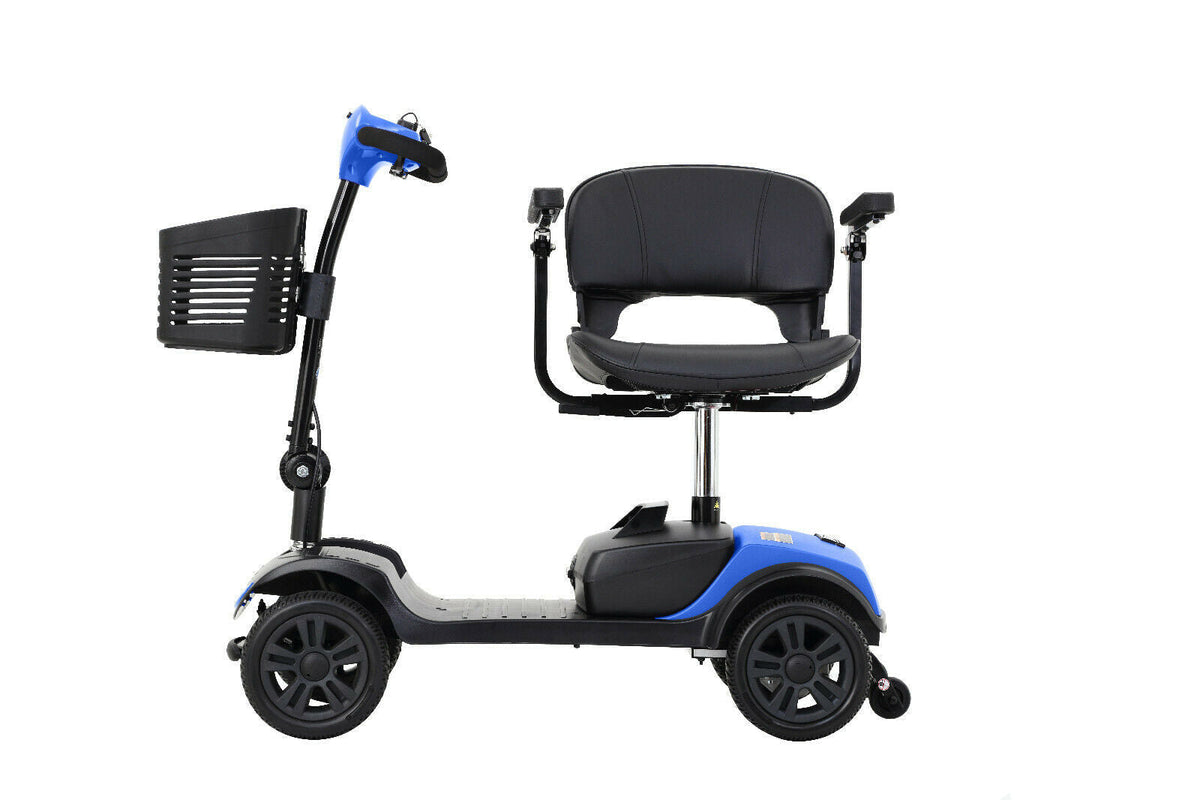 4-Wheel Mobility Scooter - Electric Travel Scooter with Swivel Seat, Anti-Tip Wheels, 265 lb Capacity, 15-25 Mile Range