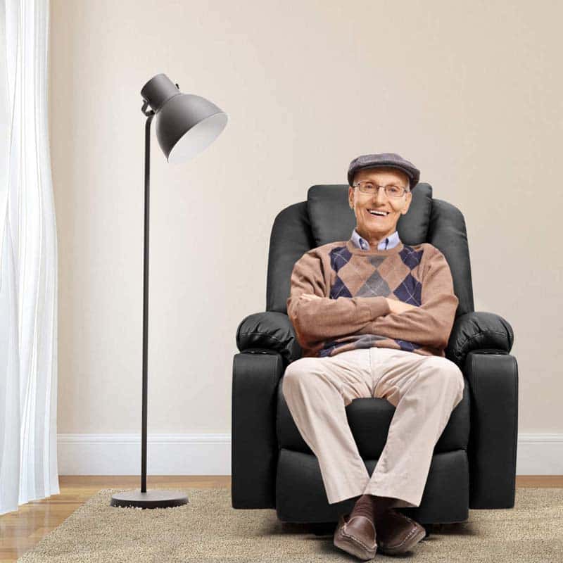 Electric Power Lift Recliner Chair with Heat & 8-Point Massage – USB, Cup Holders, for Elderly