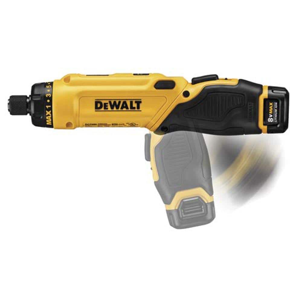 DEWALT 8V MAX Gyroscopic Cordless Screwdriver DCF680N2 – 2 Batteries, Charger & Bag