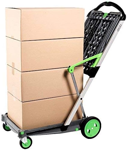 CLAX Folding Collapsible Transport Trolley – Aluminium Frame, Storage Crate, 132 lb Load