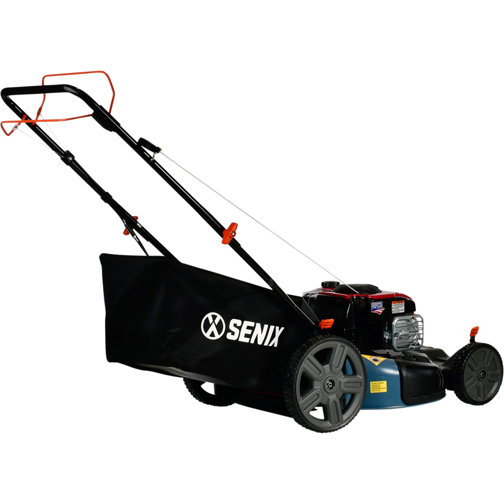 SENIX LSSG-M1 Self-Propelled Petrol Lawn Mower – 21 in Cut, 150cc Briggs & Stratton 4-Cycle Engine, 3-in-1, Blue