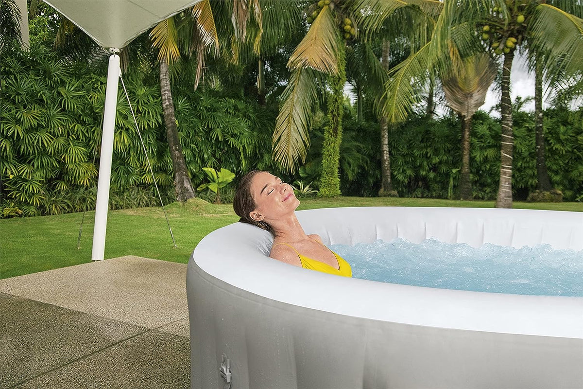 Coleman Inflatable Hot Tub Spa – 140 Bubble Jets, 242 gal, Heated, Pump & Cover, Fits 4