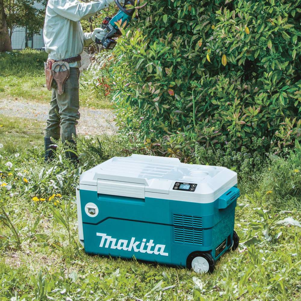 Makita 18V X2 LXT Cooler/Warmer Box DCW180Z – 12V/24V Car & AC Powered, 4 Cooling + 2 Warming Modes