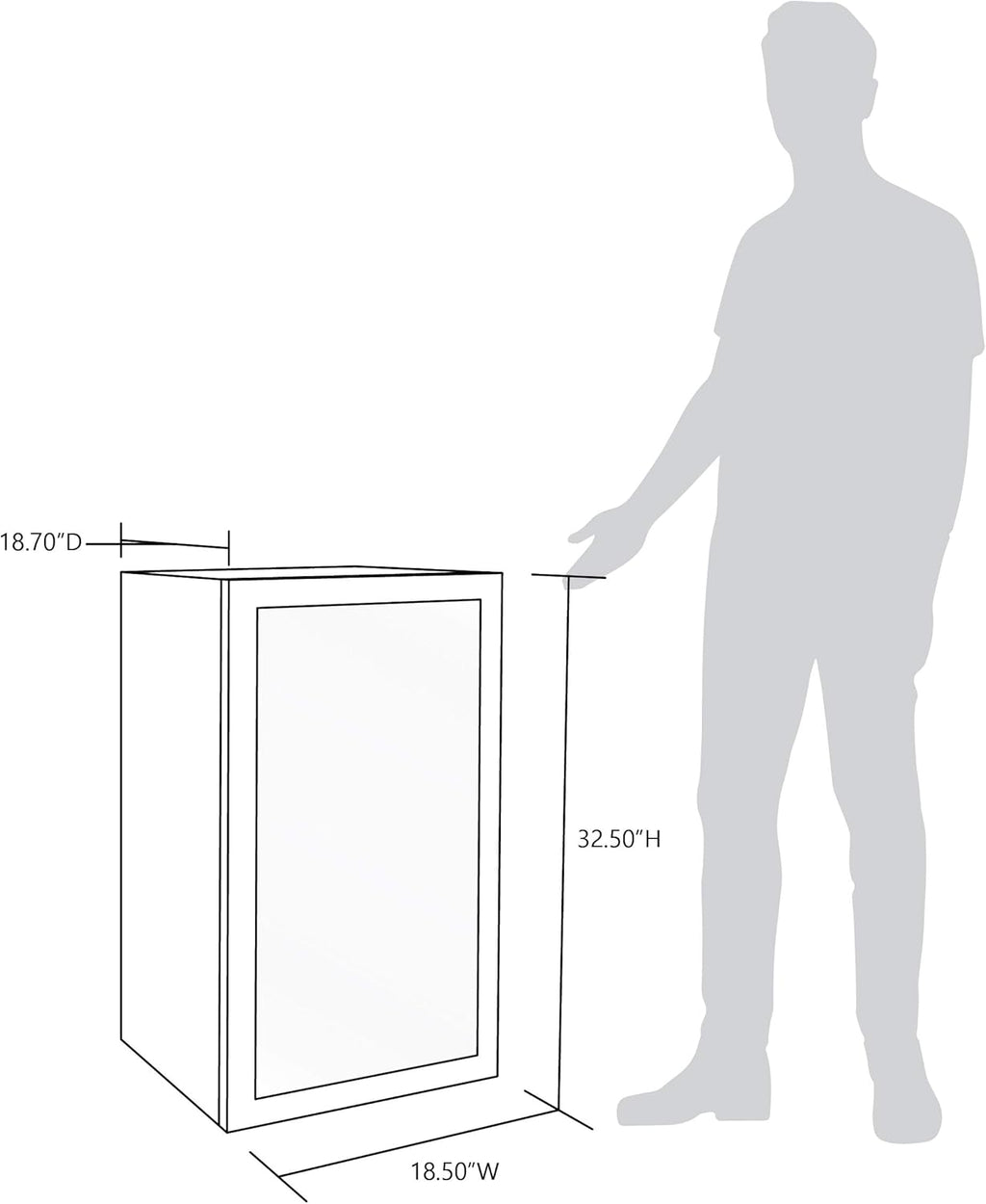 NewAir 126 Can Beverage Refrigerator – Freestanding Mini Fridge, Glass Door, LED, 7 Settings