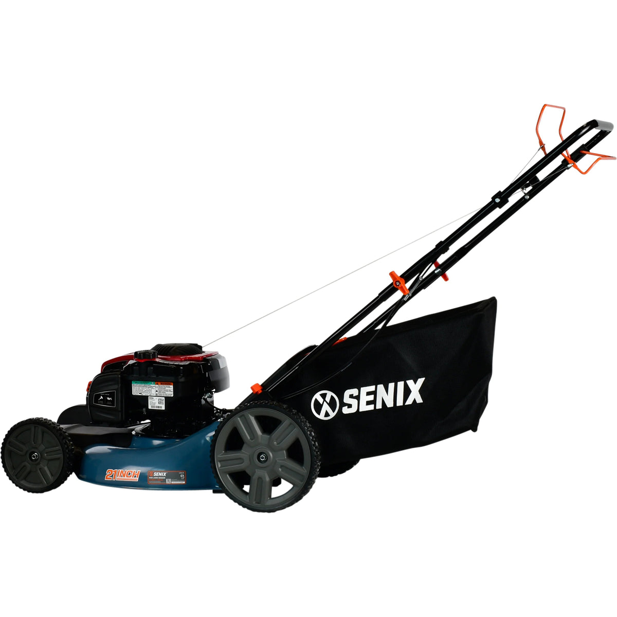 SENIX LSSG-M1 Self-Propelled Petrol Lawn Mower – 21 in Cut, 150cc Briggs & Stratton 4-Cycle Engine, 3-in-1, Blue