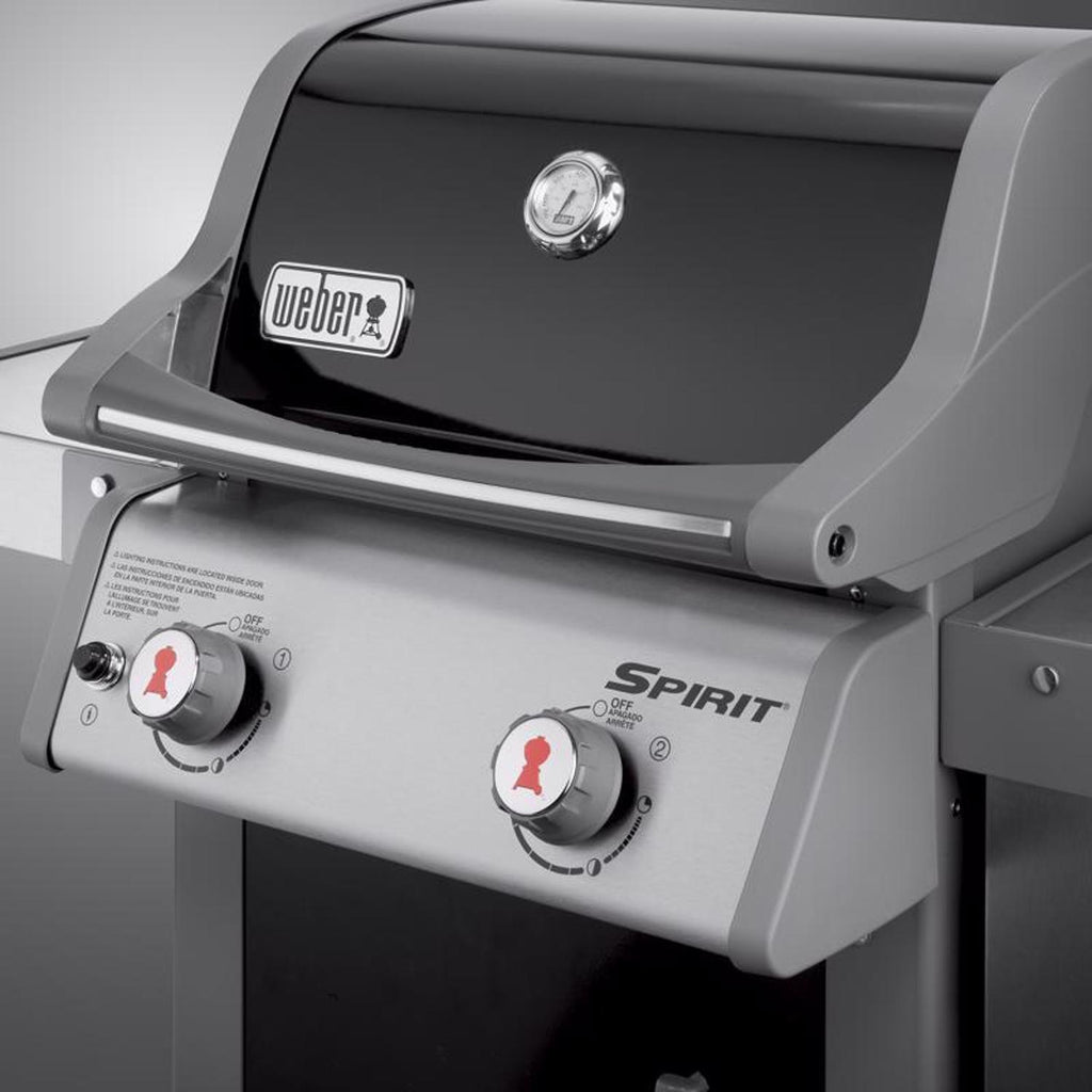 Weber Spirit E-210 Liquid Propane Gas Grill – Black, GS4 Grilling System with Open Cart