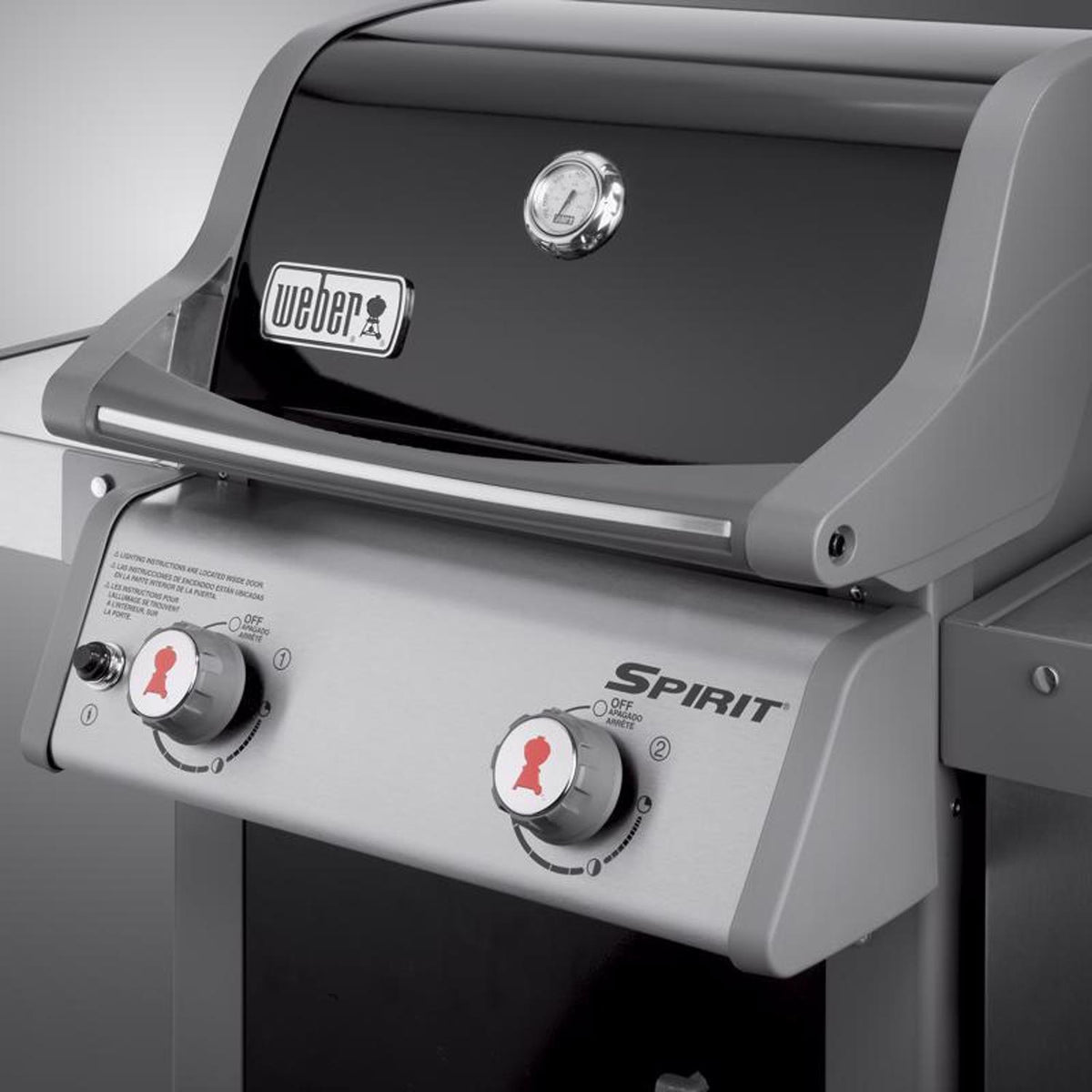 Weber Spirit E-210 Liquid Propane Gas Grill – Black, GS4 Grilling System with Open Cart