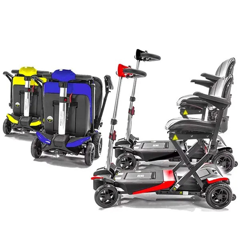 Transformer Remote-Control Folding Mobility Scooter, Lightweight 4-Wheel Travel Scooter, Airline Approved