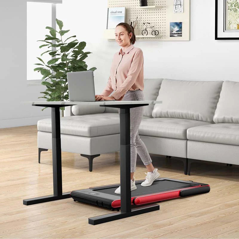 2-in-1 Folding Under Desk Treadmill – 2.25 HP, 0.6–7.5 mph, App, Speaker & Remote