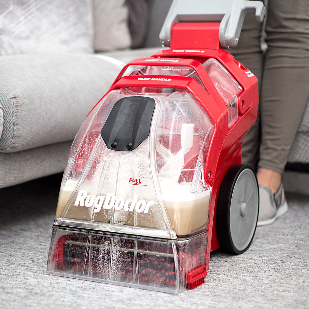 Rug Doctor Deep Carpet Cleaner Machine – 3.8L, 1300W, with 2 x 1L Carpet Detergent, Red