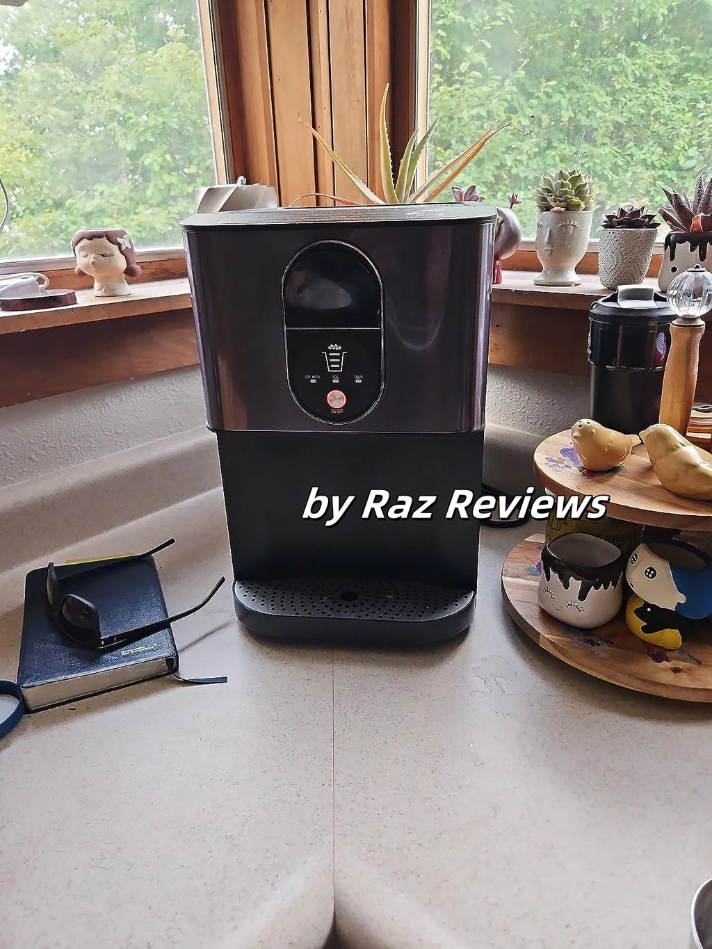 COWSAR Countertop Nugget Ice Maker – 44 lb/24h Self-Dispensing Pellet Ice Machine