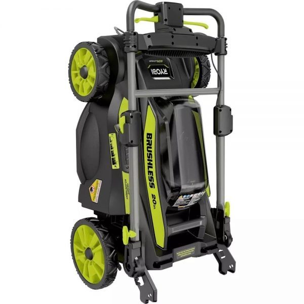 RYOBI 40V Brushless Cordless Yard Combo – 20 in Self-Propelled Mower, Trimmer & Blower, 2 Batteries + 2 Chargers