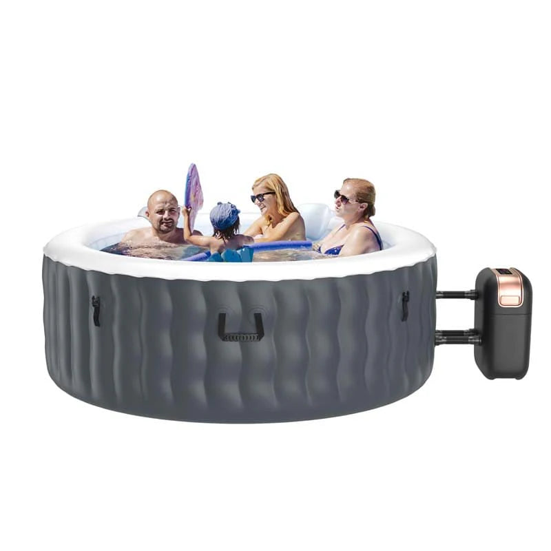 4-Person Inflatable Hot Tub Spa - 108 Bubble Jets, 2240W Heated Blow-Up Pool with Cover, Pump & Filter