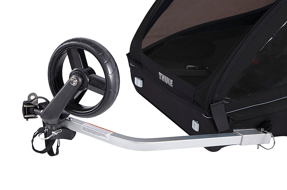 Thule Coaster XT 2-Seat Bicycle Trailer & Convertible Stroller, Black