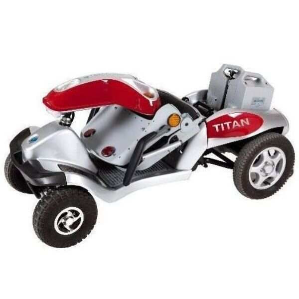 Tzora Titan Hummer XL Folding 4-Wheel Mobility Scooter – 15.5 Mile Range, 6.8 mph (Silver)