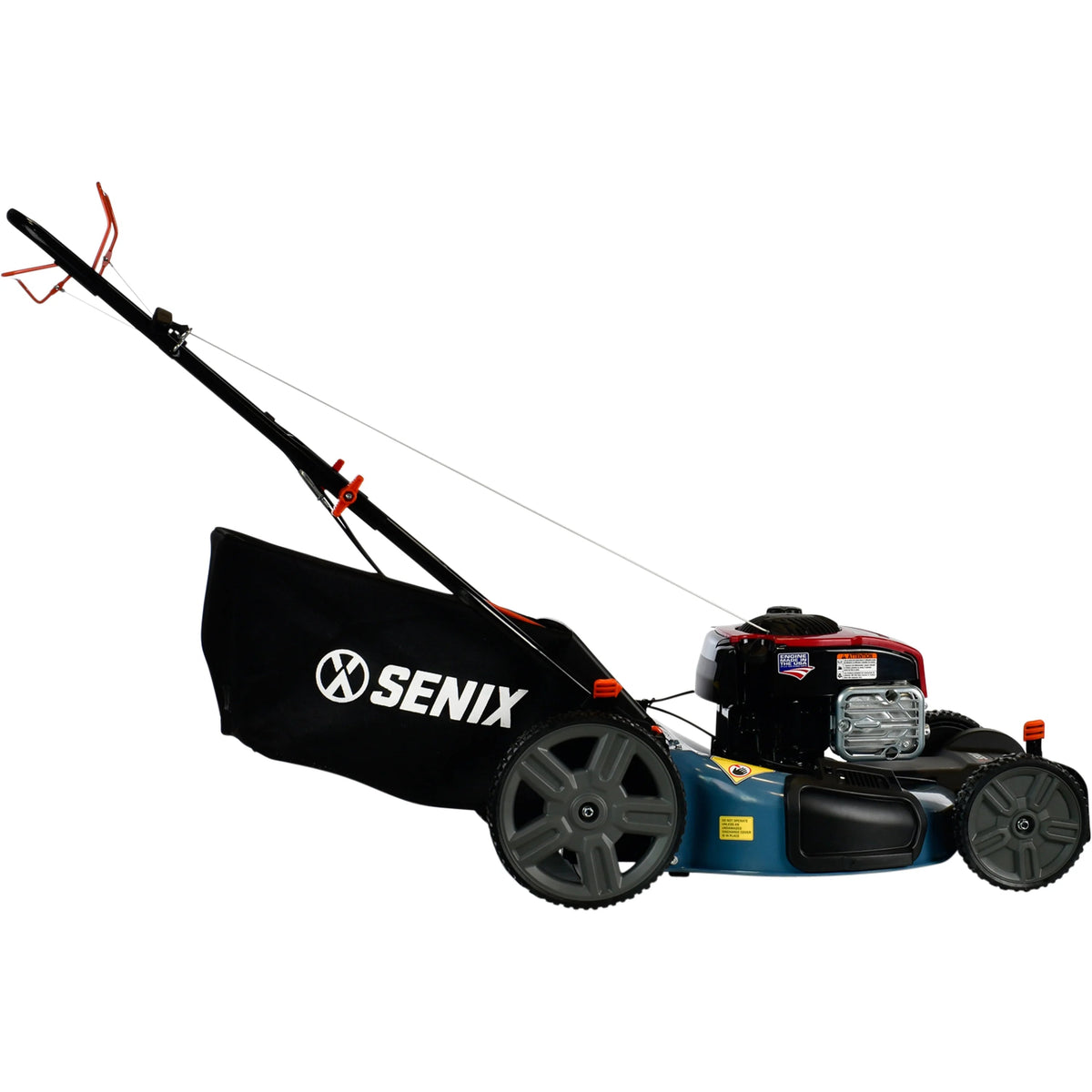 SENIX LSSG-M1 Self-Propelled Petrol Lawn Mower – 21 in Cut, 150cc Briggs & Stratton 4-Cycle Engine, 3-in-1, Blue