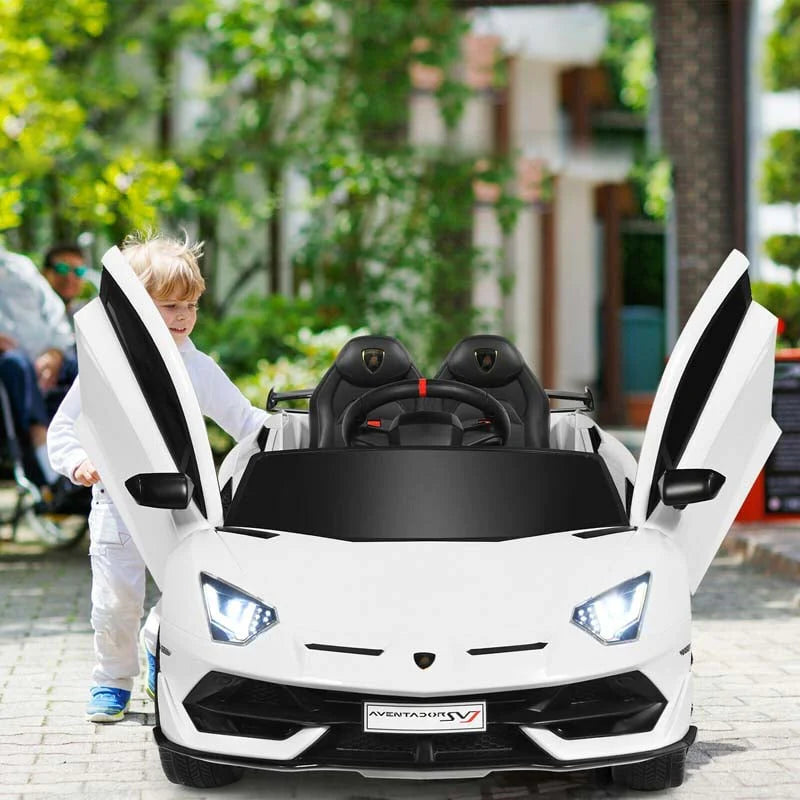 Licensed Lamborghini SVJ 12V Kids Ride-On Car – Electric Sports Car with Remote, Trunk, Music & LED Lights