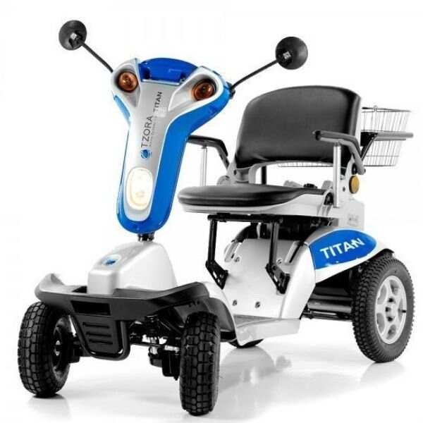 Silver Tzora Titan Hummer XL folding 4-wheel mobility scooter