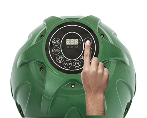Coleman SaluSpa AirJet Inflatable Hot Tub Spa for 4-6 People, Green & White with Digital Pump
