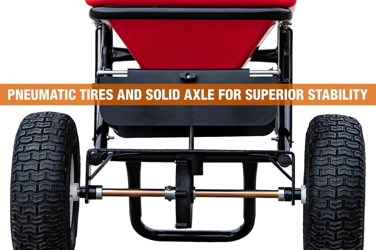 Buyers Products Grounds Keeper 3039632R Walk-Behind Push Spreader, 100 lb Capacity, All-Season Use