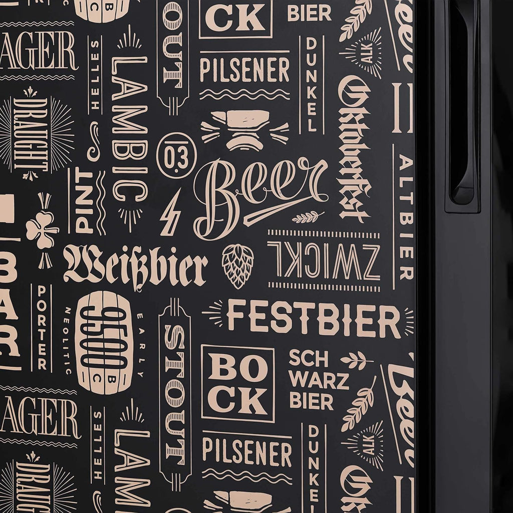 NewAir 126 Can Beverage Refrigerator – Freestanding Mini Fridge, Glass Door, LED, 7 Settings