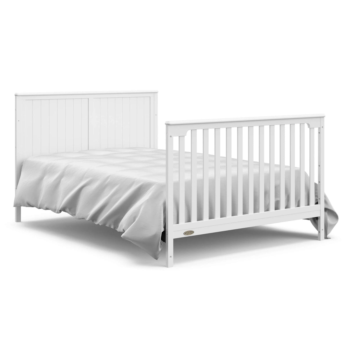 Graco Hadley 5-in-1 Convertible Crib and Changer with Drawer, White – Pine Nursery Cot