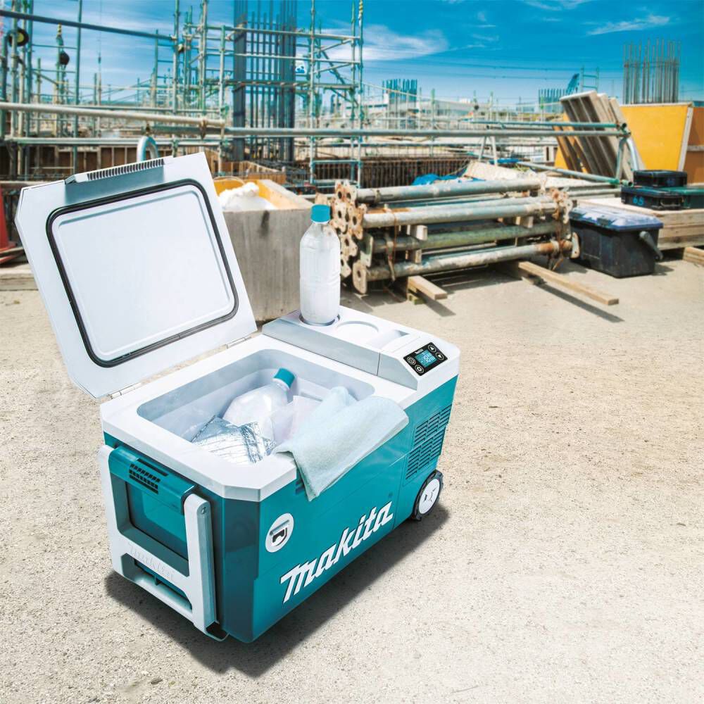 Makita 18V X2 LXT Cooler/Warmer Box DCW180Z – 12V/24V Car & AC Powered, 4 Cooling + 2 Warming Modes