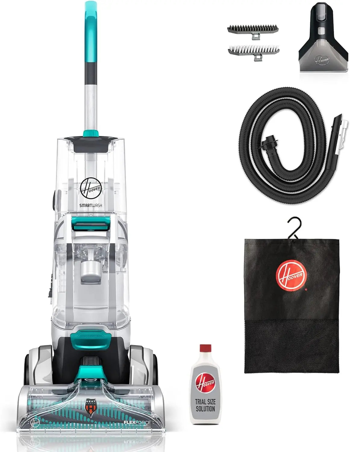 Turquoise Hoover SmartWash+ automatic carpet cleaner FH52000
