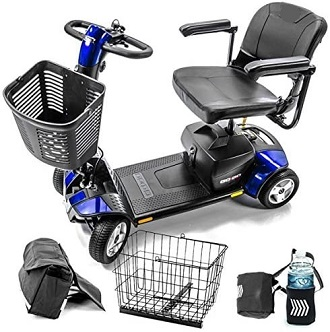 Transformer Remote-Control Folding Mobility Scooter, Lightweight 4-Wheel Travel Scooter, Airline Approved