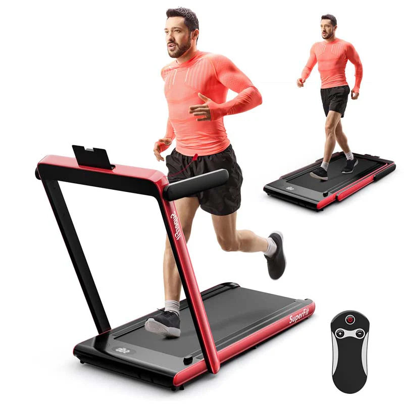 2-in-1 Folding Under Desk Treadmill – 2.25 HP, 0.6–7.5 mph, App, Speaker & Remote