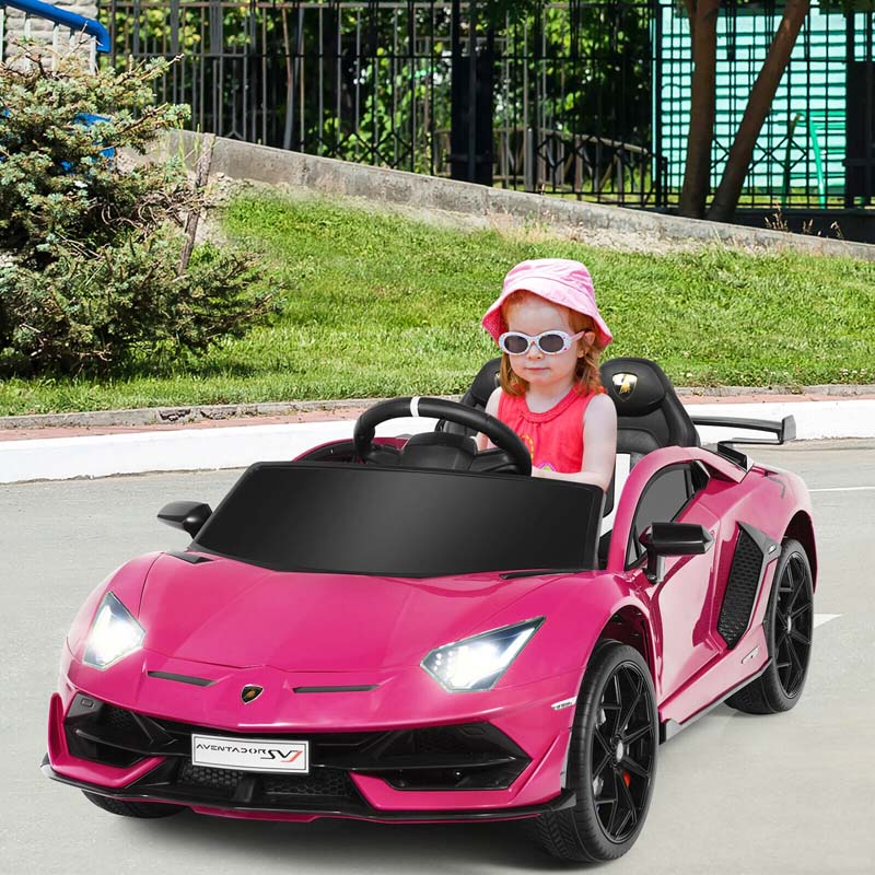 Licensed Lamborghini SVJ 12V Kids Ride-On Car – Electric Sports Car with Remote, Trunk, Music & LED Lights