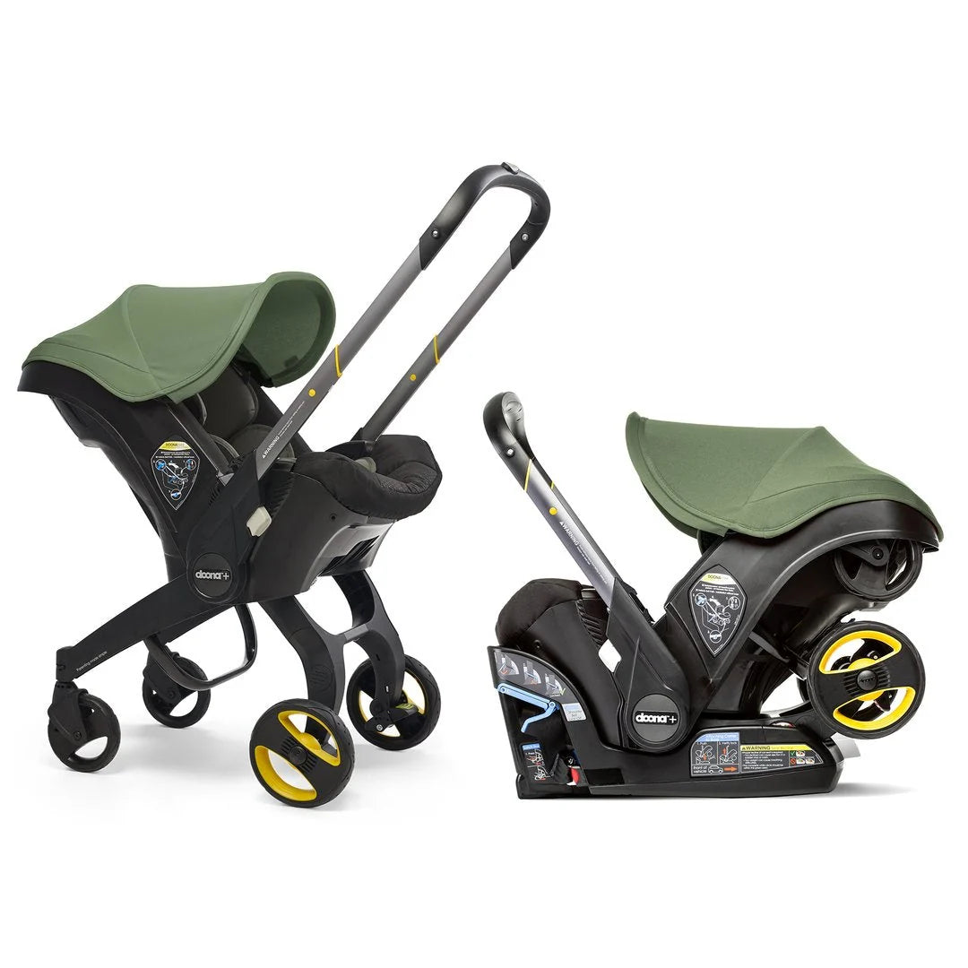 DOONA Infant Car Seat Stroller with LATCH Base – All-in-One Travel System, Nitro Black (Open Box)