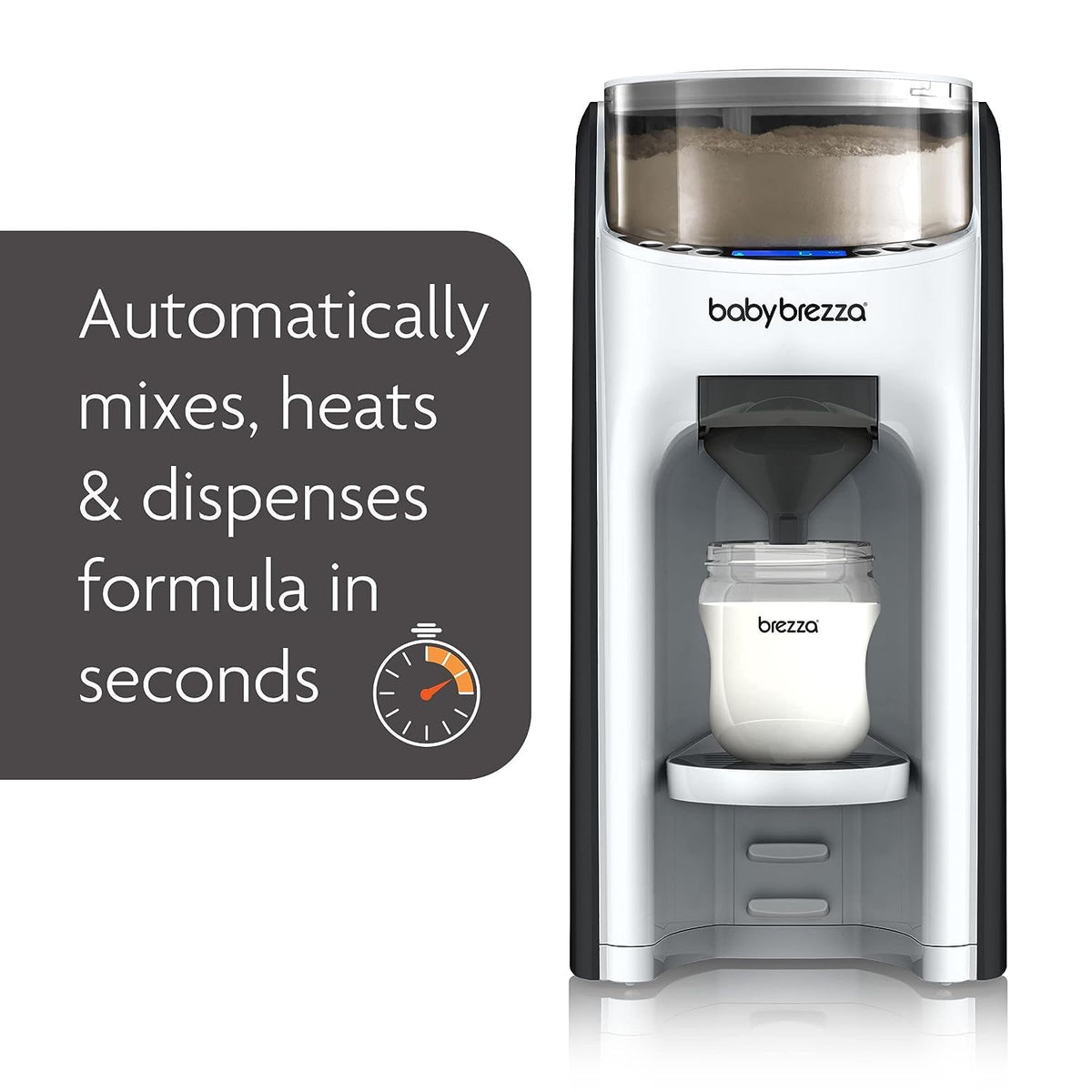 Baby Brezza Formula Pro Advanced Automatic Warm Formula Dispenser, BPA-Free, White