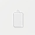Hero shot of Acrylic Photo Keychain on white studio background, full product visible