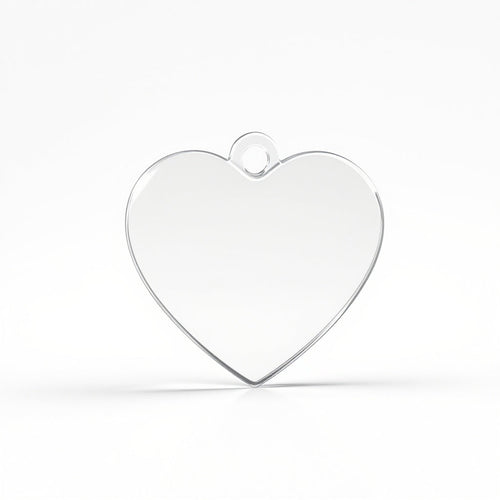 Hero shot of Acrylic Photo Keychain on white studio background, full product visible