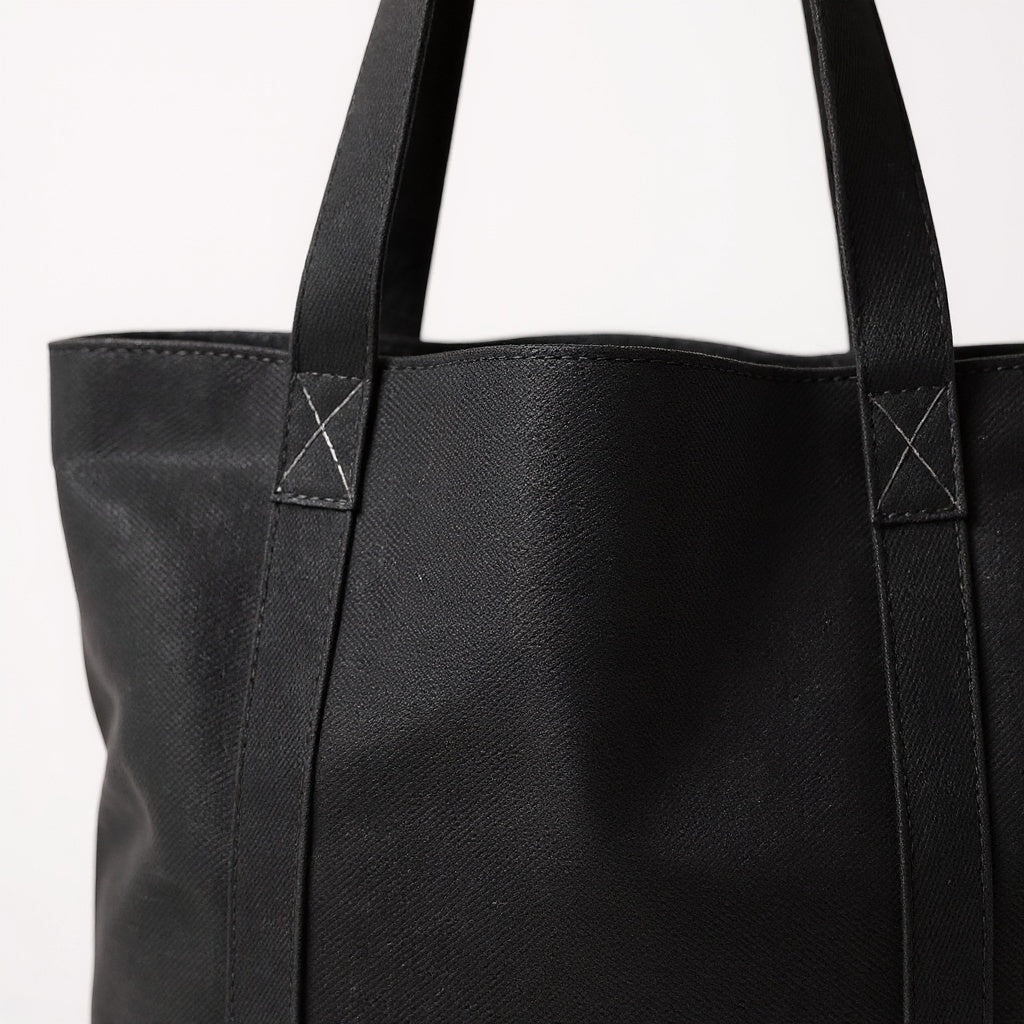 Close-up of canvas texture on personalized tote bag, macro texture shot