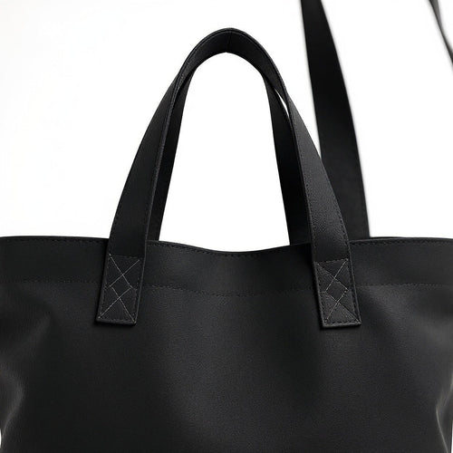 Close-up of canvas texture on Canvas Tote Bag – 16x14 Inches, Personalized, Black, macro texture shot