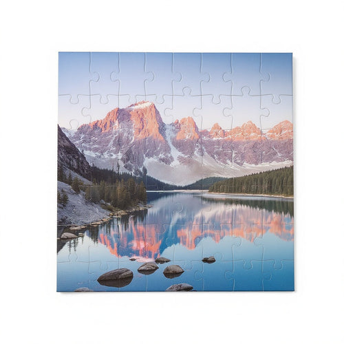 Hero shot of Cardboard Custom Photo Puzzle on white studio background, full product visible