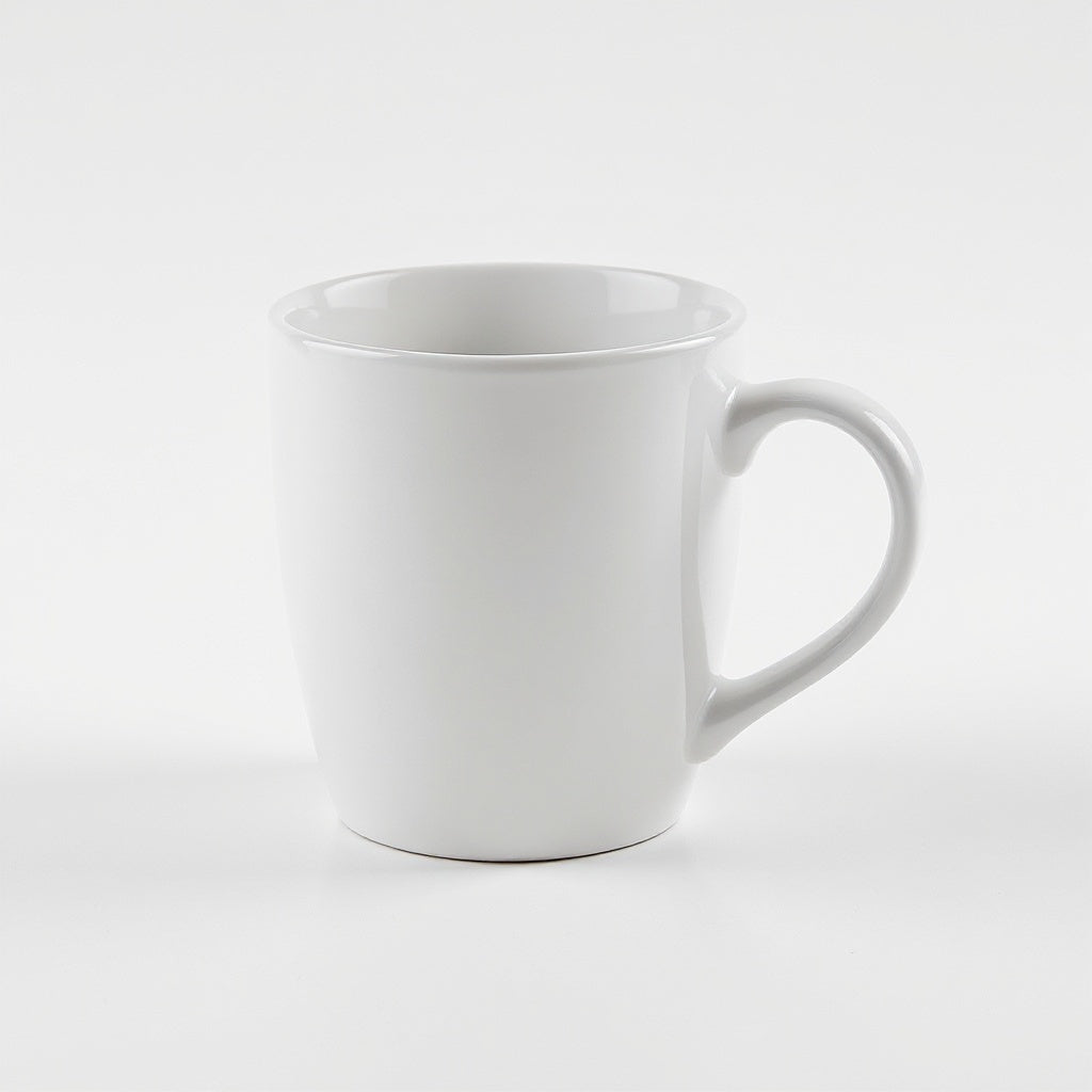 Ceramic Photo Mug from alternative angle showing side profile and construction details