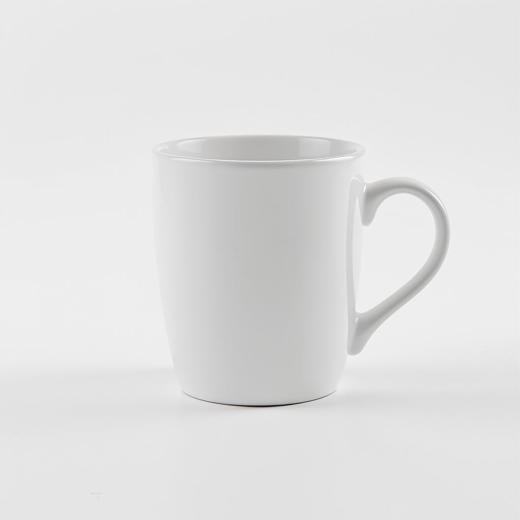 Hero shot of Ceramic Photo Mug on white studio background, full product visible