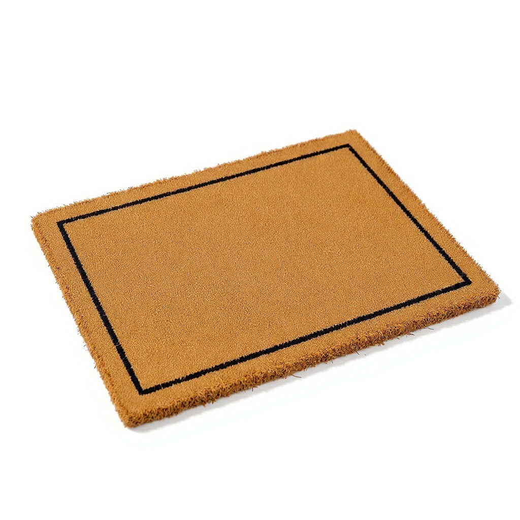 Custom Text Doormat from side angle showing thickness and durable construction