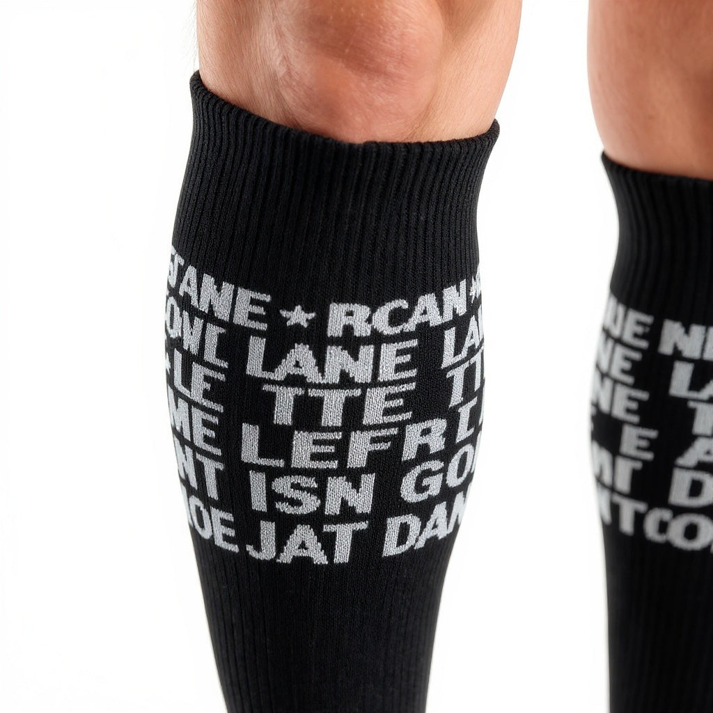 Close-up of the cotton blend texture on Personalized Socks, macro texture shot