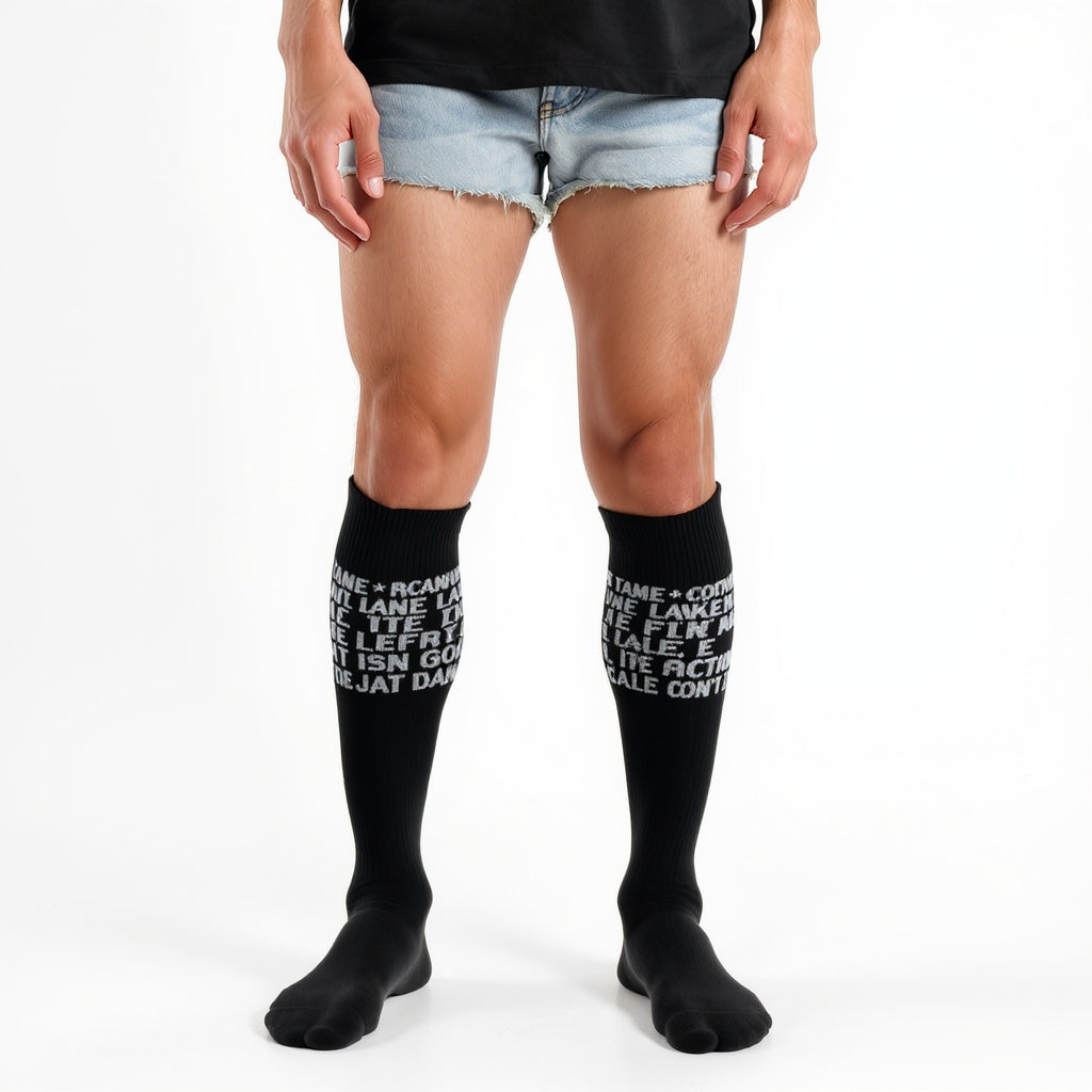 Hero shot of Cotton Blend Personalized Socks on white studio background, full product visible
