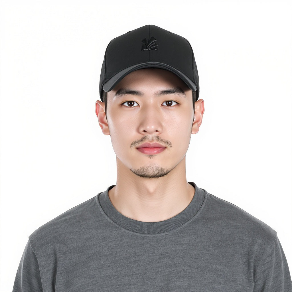 Hero shot of Cotton-Polyester Blend Embroidered Hat on white studio background, full product visible