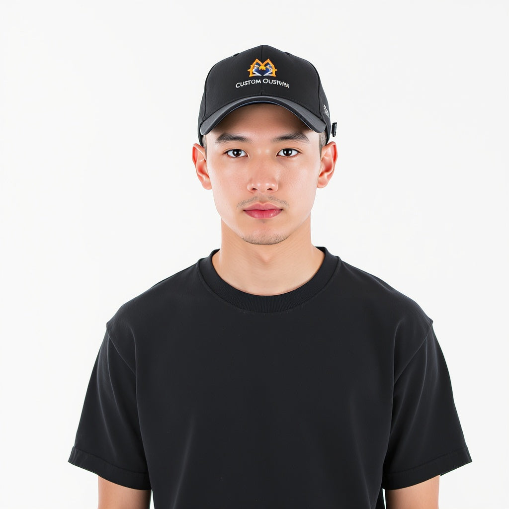 Hero shot of Cotton-Polyester Blend Embroidered Hat on white studio background, full product visible