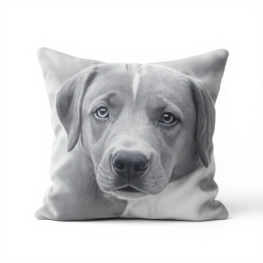 Fleece Photo Blanket Pillow from alternative angle showing side profile and construction details