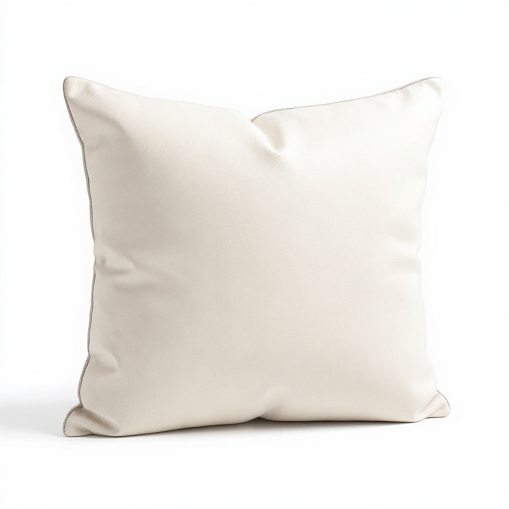 Polyester Personalized Throw Pillow from alternative angle showing side profile and stitching details