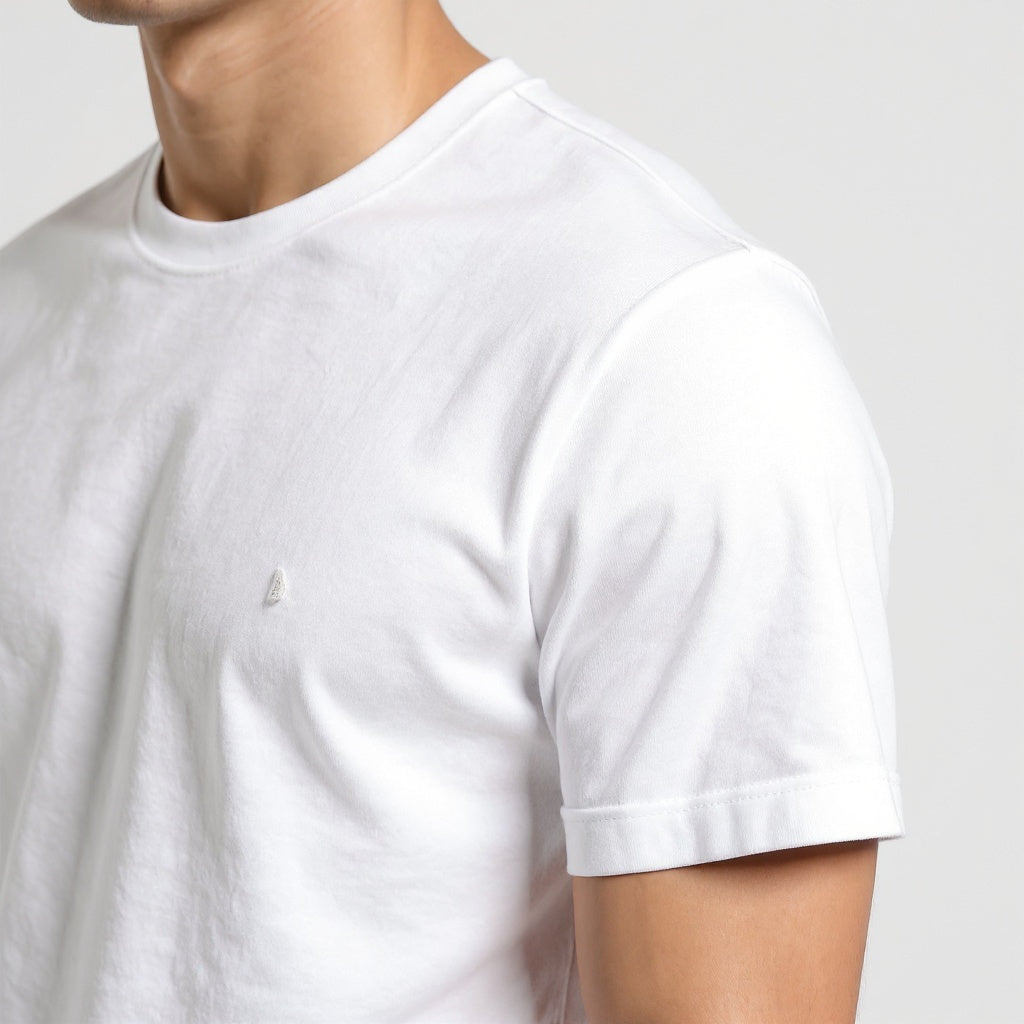 Close-up of soft cotton fabric on Unisex Cotton T-Shirt, macro texture shot