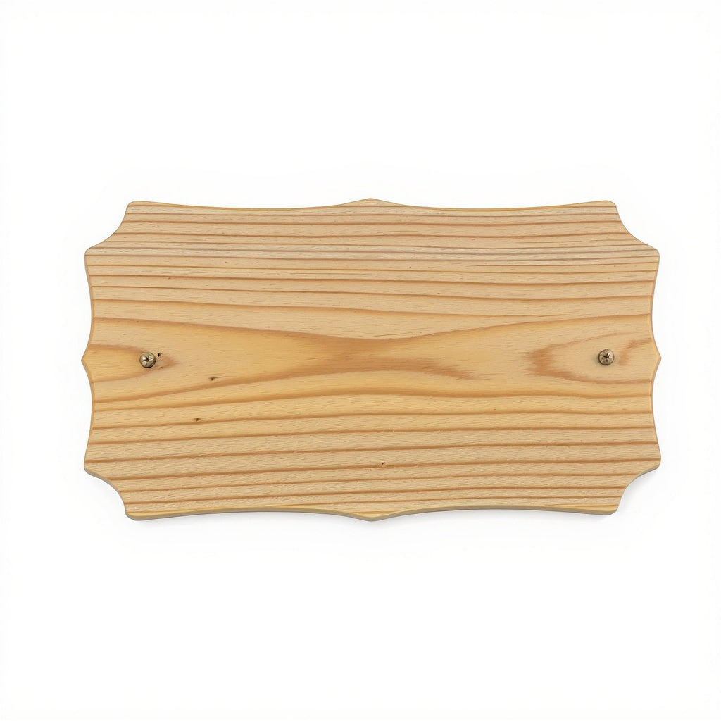 Hero shot of Wood Wall Sign on white studio background, full product visible